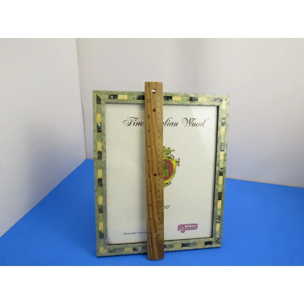 Galassi Fine Italian Wood Frame 8x10 Green Handcrafted Photo Frame